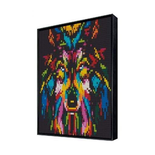 Colorful Wolf 2 - 51.2 x 51.2cm - Image 2